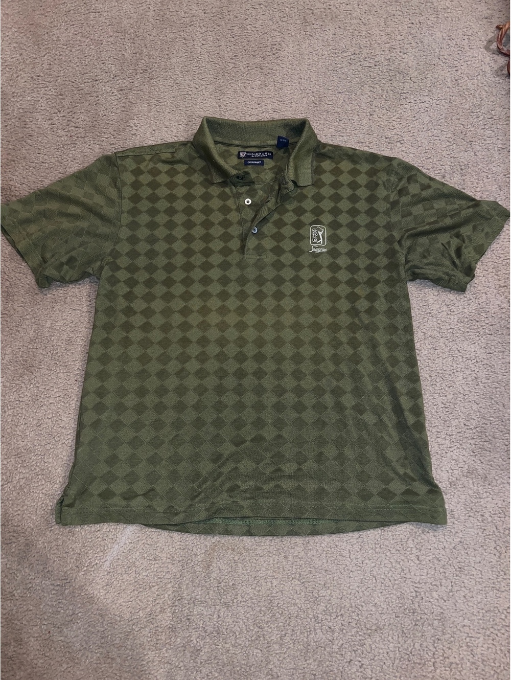 mens oxford golf polo